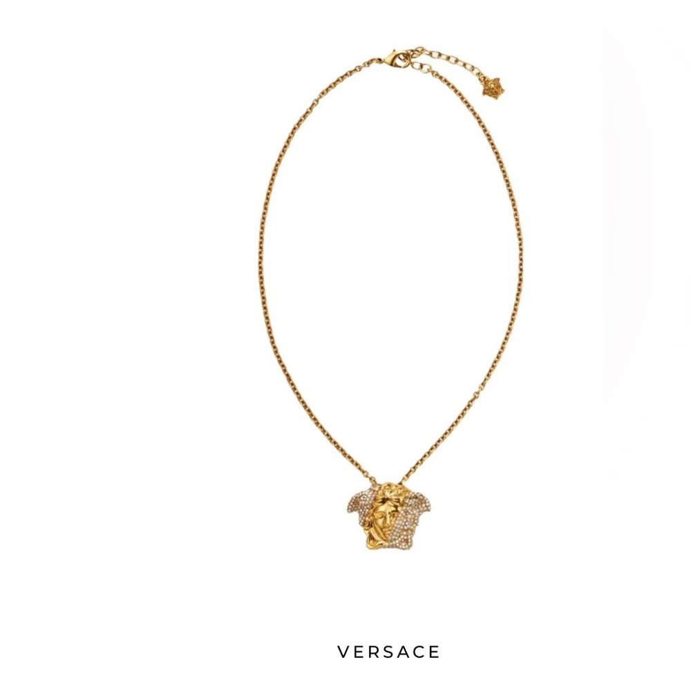 Authentic Beautiful Versace Palazzo Dia Cristal Pensant Necklace